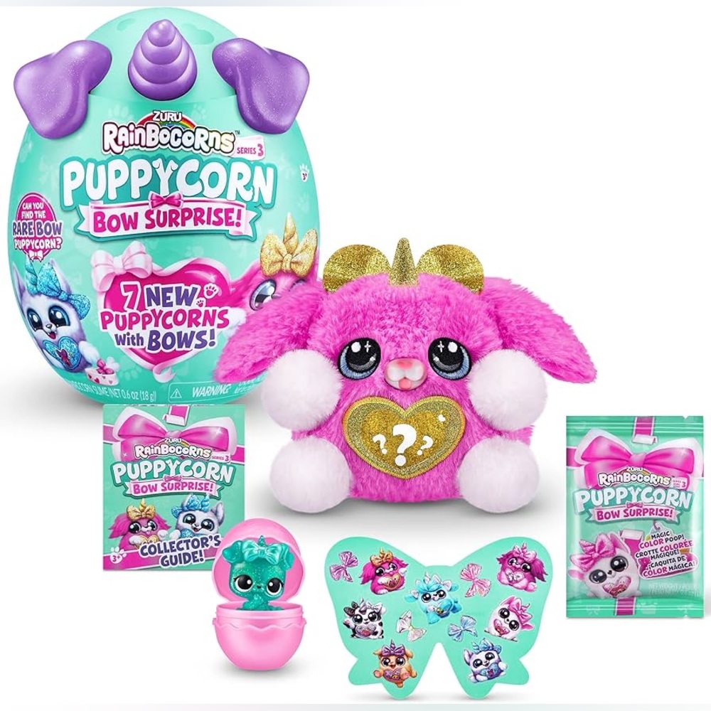 RAINBOCORNS PUPPYCORN BOW SURPRISE PLUSH